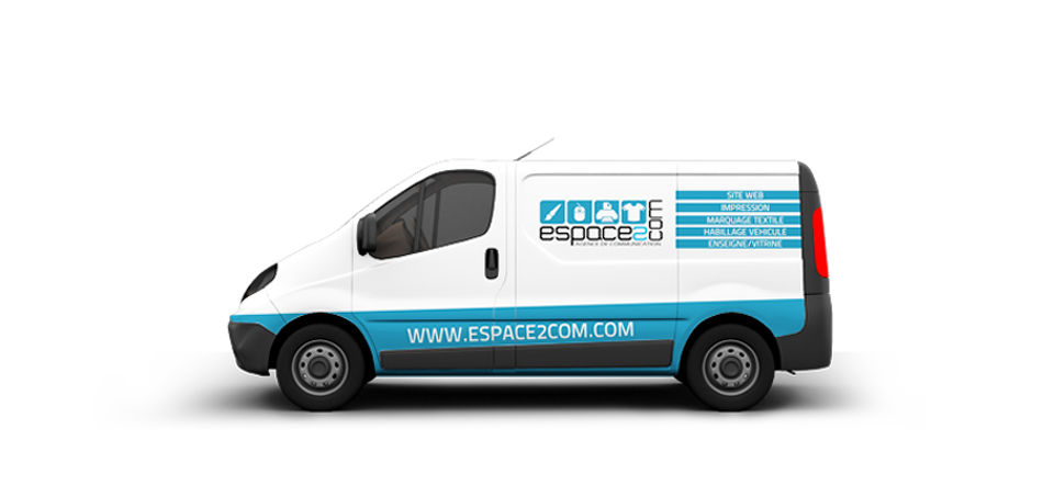 Espace2com vous propose d'habiller votre véhicule, autocollants, stickers  pour véhicule utilitaire d'entreprise, pub magnétique sur voiture, fourgon,  camion, marquage publicitaire adhésif et magnétique pour professionnels.